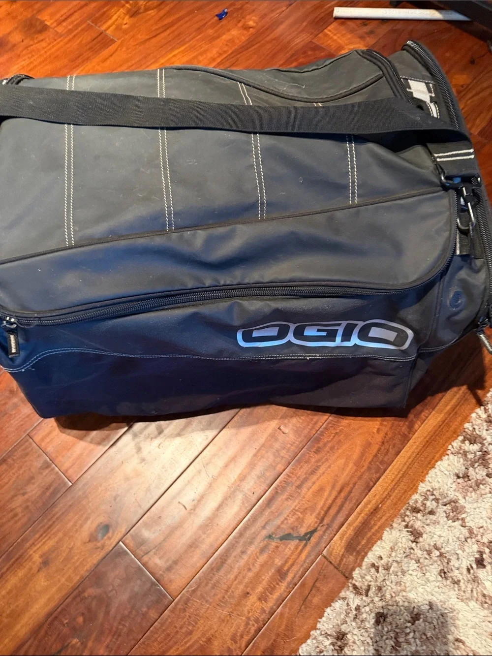 OGIO Black Men’s Travel Duffel with White Logo